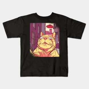 meme of a cat taking a selfie Kids T-Shirt